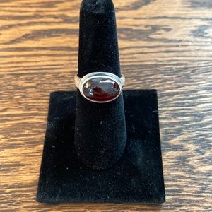 Silver amethyst ring